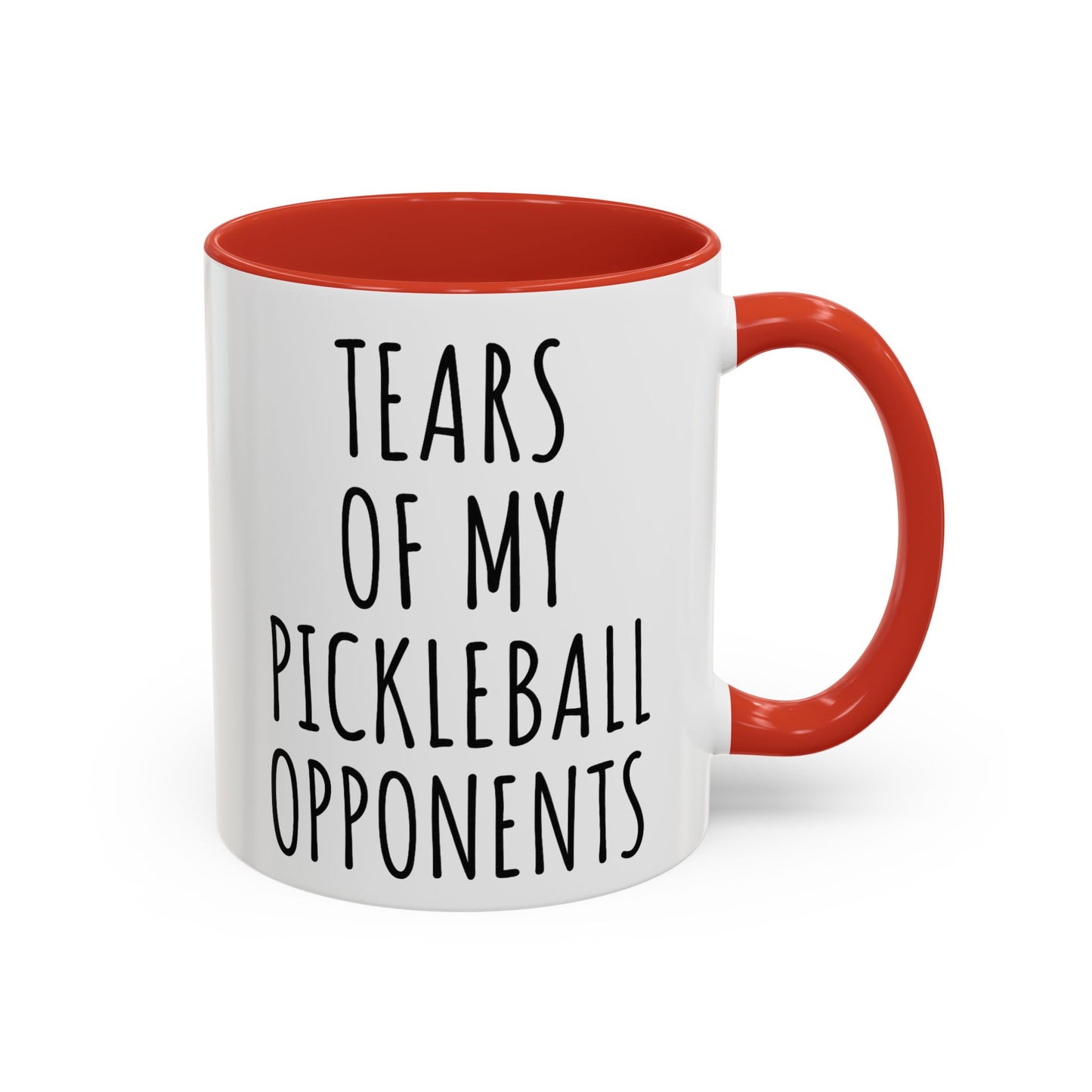 Tears of My Pickleball Opponents Mug, Funny Pickleball Gift for Players, Grandma & Grandpa | 11oz 15oz Ceramic Accent Coffee Cup