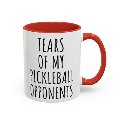 Tears of My Pickleball Opponents Mug, Funny Pickleball Gift for Players, Grandma & Grandpa | 11oz 15oz Ceramic Accent Coffee Cup