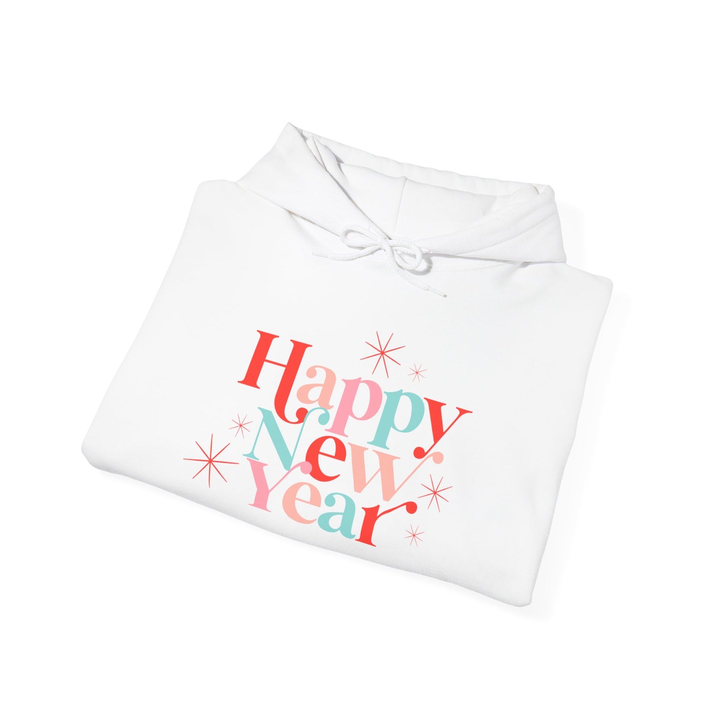 Happy New Year Hoodie 2025, Pastel Fireworks Hoodie,  New Years Eve Sweatshirt,  Unisex NYE Hoodie, Cozy New Year Gift for Her & Him