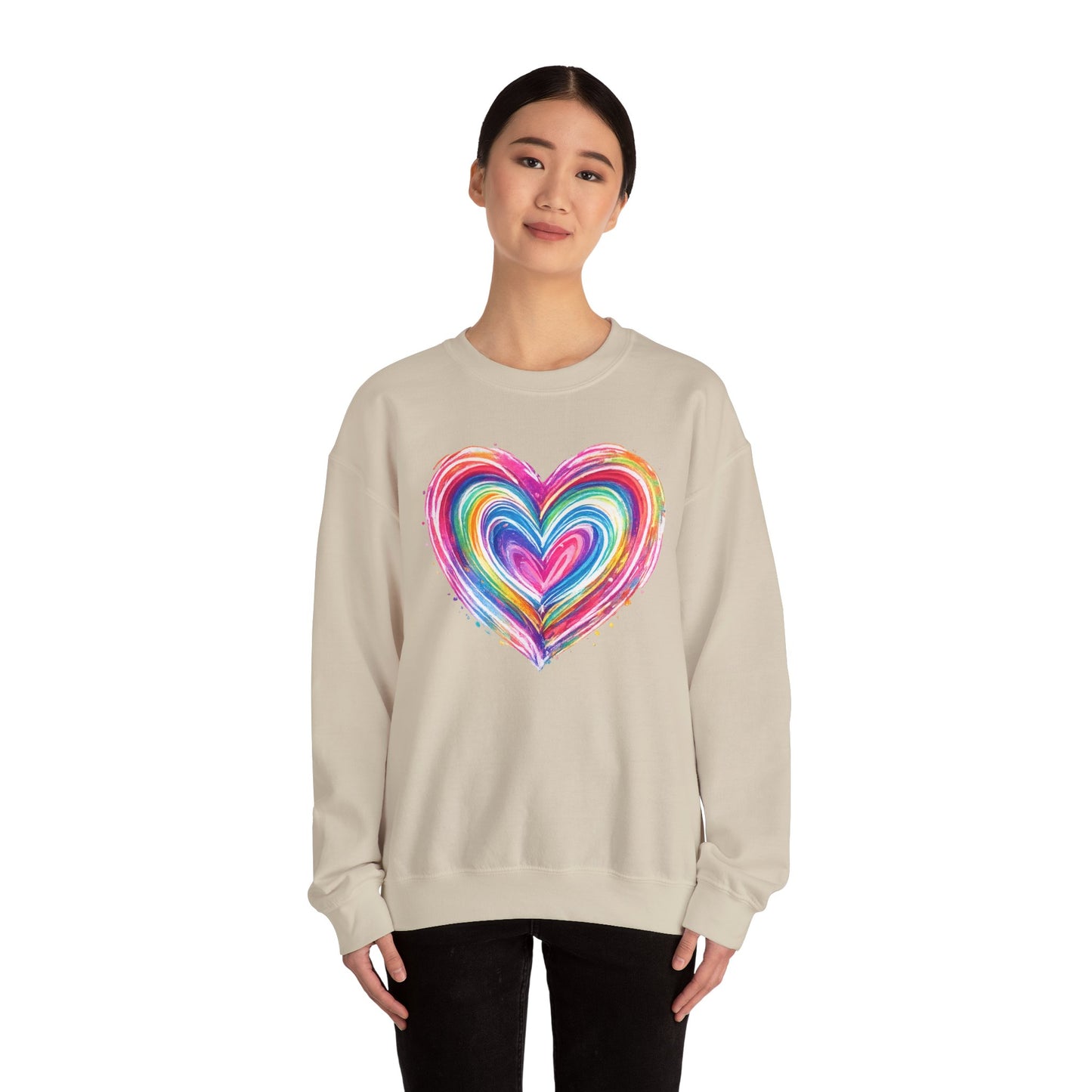 Comfort Colors Cute Heart SweatShirt, Brushstroke Heart , Valentine Gift, Womens Love Sweater, Anniversary Day , Coquette Valentine Tee