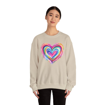 Comfort Colors Cute Heart SweatShirt, Brushstroke Heart , Valentine Gift, Womens Love Sweater, Anniversary Day , Coquette Valentine Tee