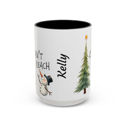 Personalized Holiday Coffee Mug, Cute Snowman Design, Winter Drinkware, Festive Gift, Custom Name Mug, Christmas Day Gift