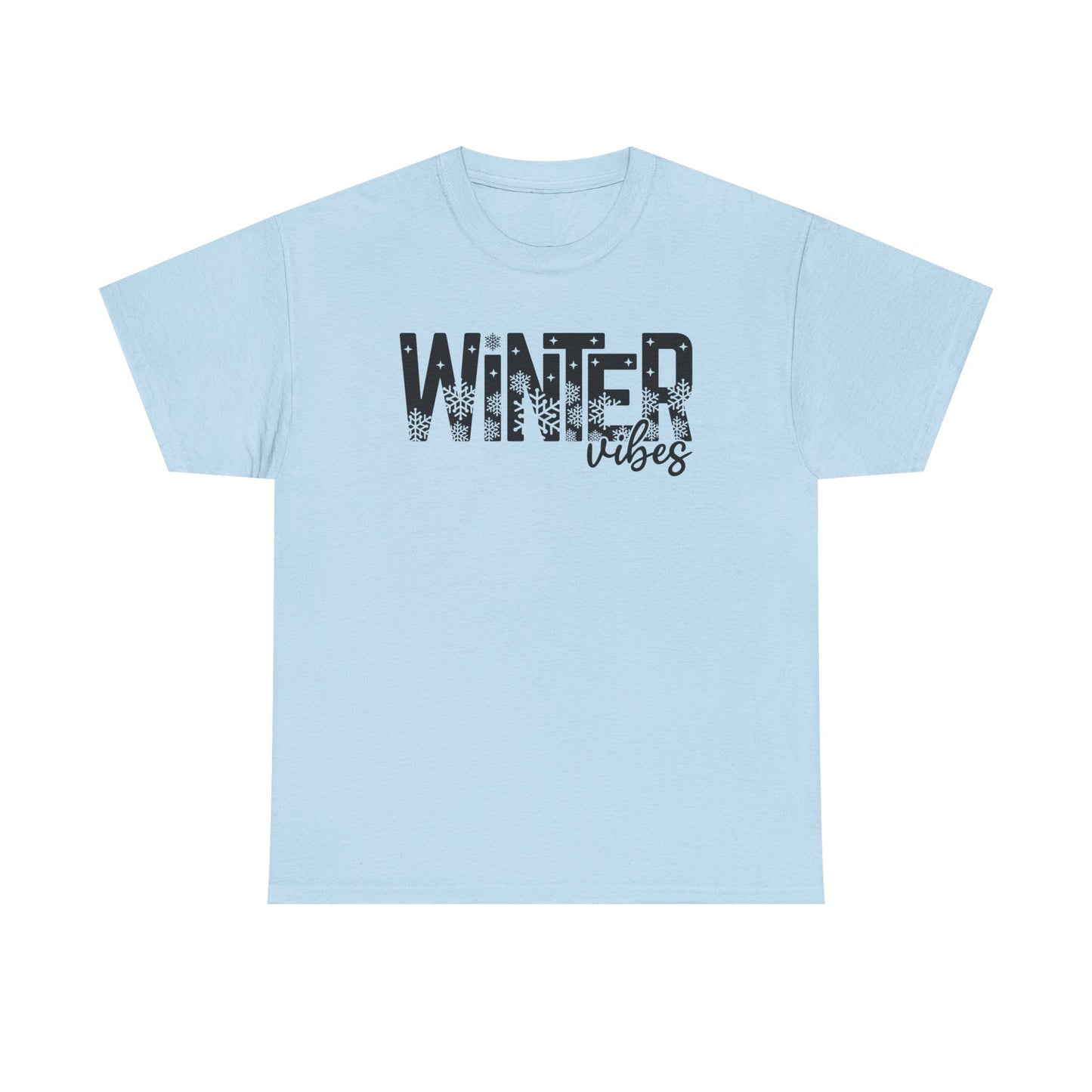 Winter Vibes T-Shirt Snowflake Winter Graphic Tee Cozy Holiday Shirt Christmas Season Shirt Cute Winter Aesthetic Tee for Women