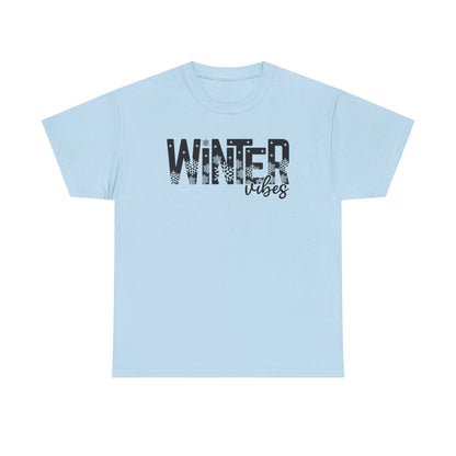 Winter Vibes T-Shirt Snowflake Winter Graphic Tee Cozy Holiday Shirt Christmas Season Shirt Cute Winter Aesthetic Tee for Women