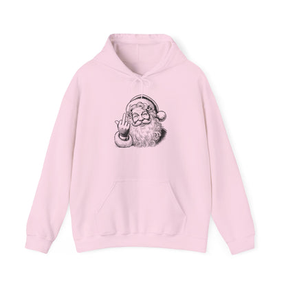 Funny Sassy Santa Hoodie, Funny Unisex Heavy Blend Sweatshirt, Christmas Gift, Holiday Apparel, Quirky Winter Wear, Casual Cozy