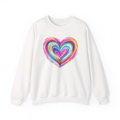 Comfort Colors Cute Heart SweatShirt, Brushstroke Heart , Valentine Gift, Womens Love Sweater, Anniversary Day , Coquette Valentine Tee