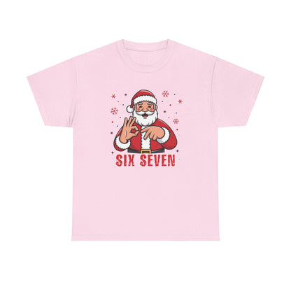 Six Seven Santa Funny Christmas T-Shirt  Humorous Holiday Tee for Men & Women | Trendy Santa Graphic Shirt | Gift for Friends