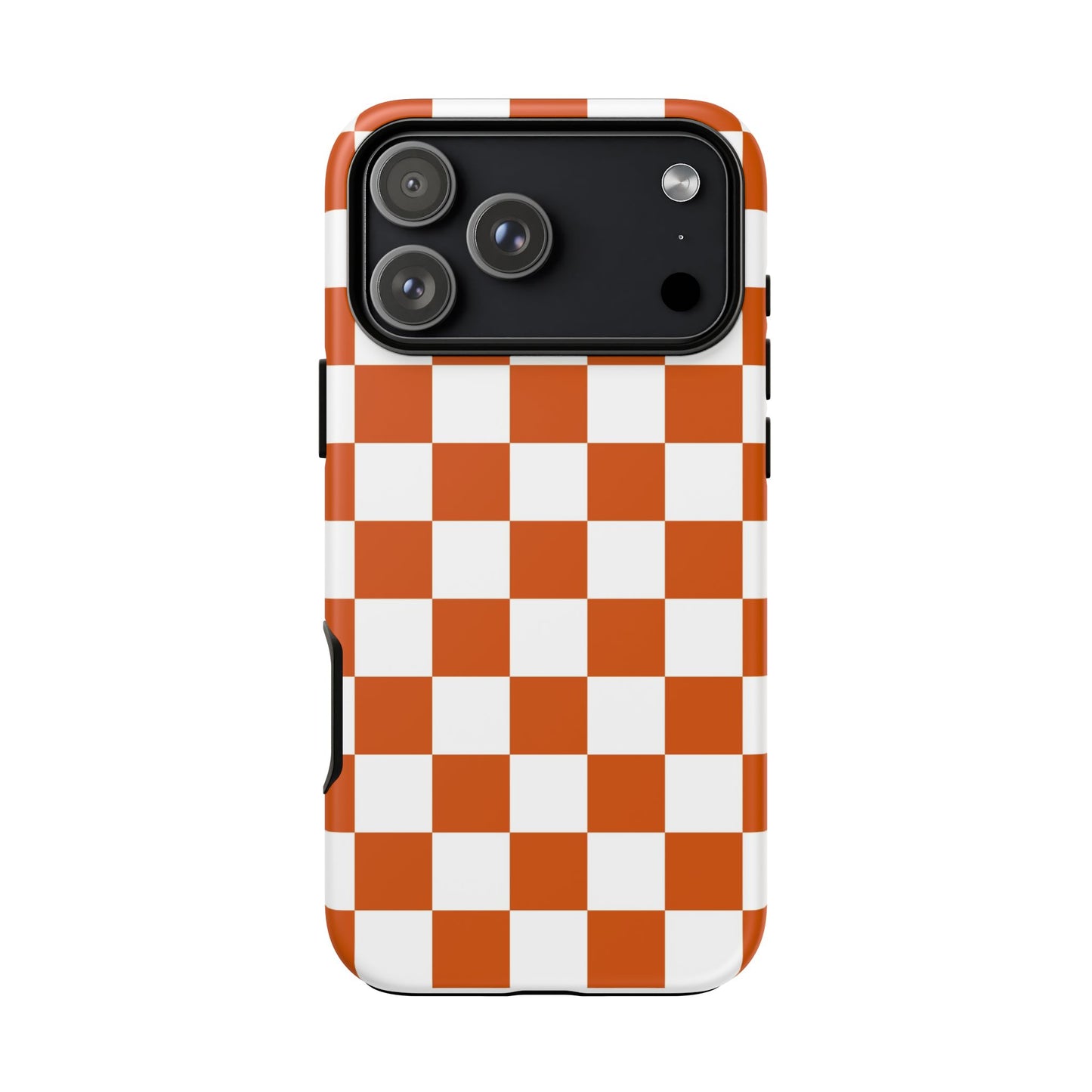 Checkered Phone Case, Checkered Phone Case - iPhone 17 16 15 14 13 12 11 Pro Max  - Trendy Black and Brown Checkerboard