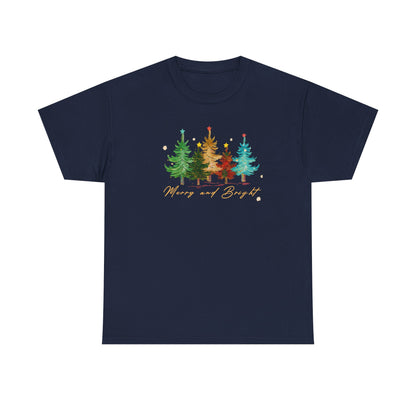 Merry and Bright Trees, Women's Christmas Shirt, Womans Holiday Shirt,Christmas Gift,Chic Winter Shirt,Cute Holiday Tee,Christmas Tree Shirt