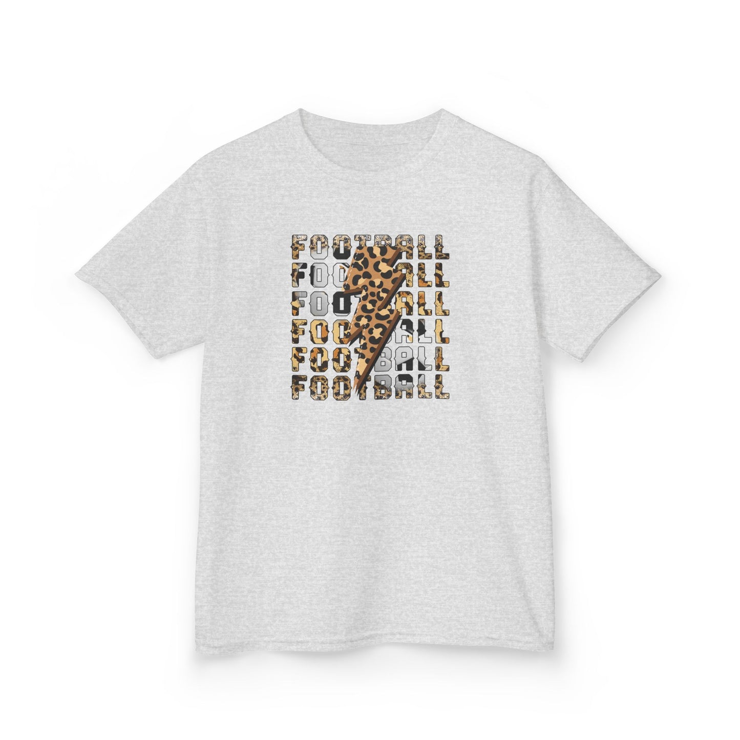 Leopard Lightning Football Kids T-Shirt, Youth Football Graphic Tee, Bold Game Day Shirt for Boys and Girls, Football world Cup  2026 shirt