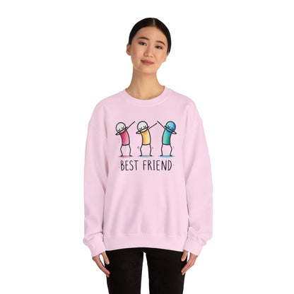 Best Friend Sweatshirt, Cute Dabbing Characters Sweater, Matching Friends Gift, XMas Christmas, Friendship Hoodie, BFF Gift for Girls