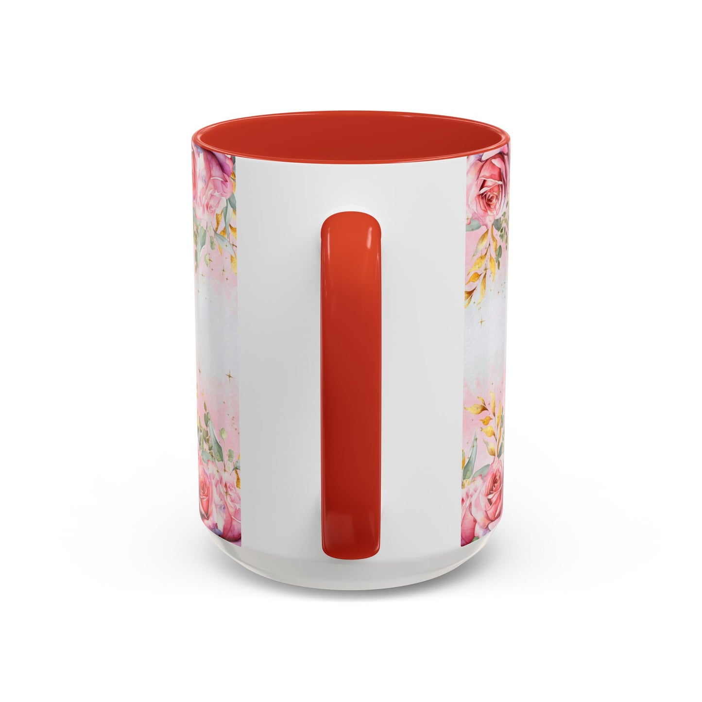 Personalized Floral Accent Coffee Mug, Custom Gift for Her, Birthday Mug, Floral Drinkware, Mother's Day Gift