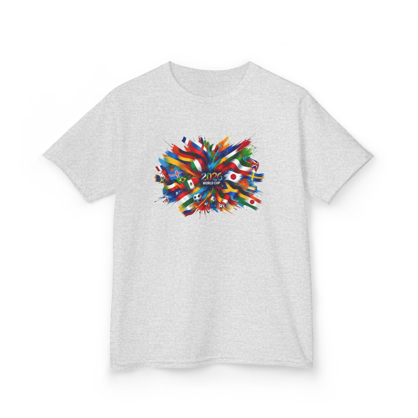 Colorful Paint Splash Kids T-Shirt | 2026 USA Soccer Tee for Kids | Abstract Art Graphic Shirt | Fun Youth Fan Gift, Football Lover Gift