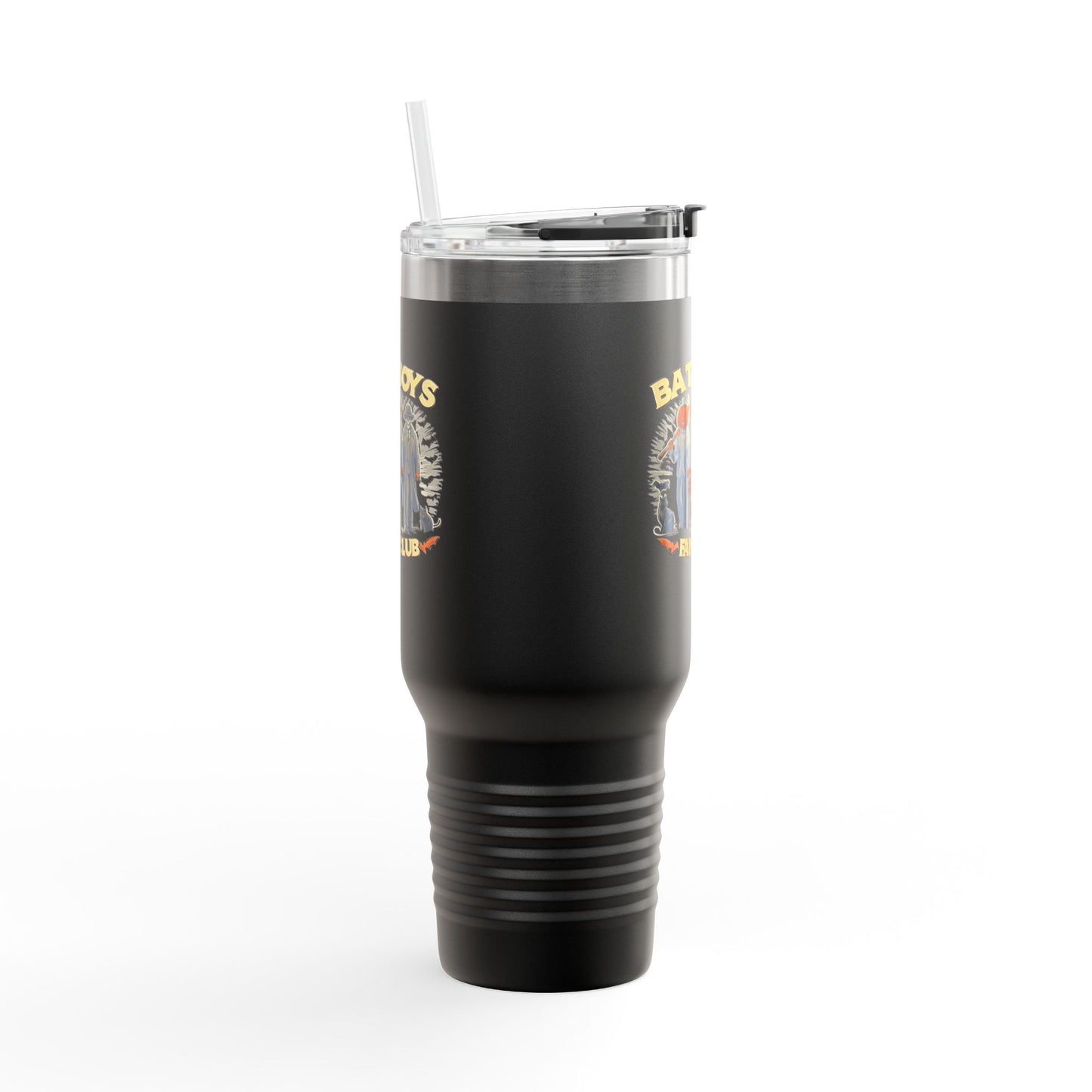 Halloween Themed Insulated Travel Mug, Bat Boys Fan Club, Perfect for Outdoor Adventures, Trick-or-Treating, Gift for Friend