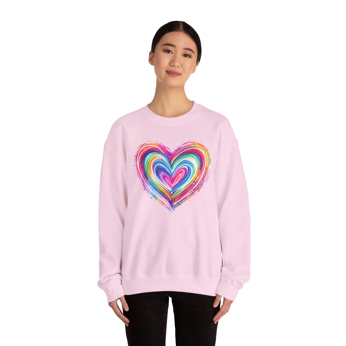 Comfort Colors Cute Heart SweatShirt, Brushstroke Heart , Valentine Gift, Womens Love Sweater, Anniversary Day , Coquette Valentine Tee