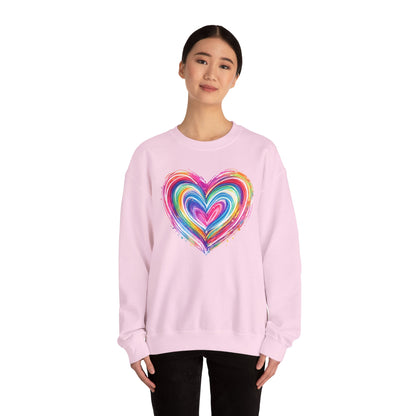 Comfort Colors Cute Heart SweatShirt, Brushstroke Heart , Valentine Gift, Womens Love Sweater, Anniversary Day , Coquette Valentine Tee