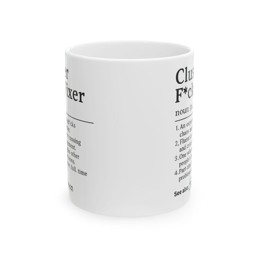 Clumsy F*cker Definition Mug, Funny Coffee Mug, Sarcastic Gift, Ceramic Mug 11oz 15oz, Humor Office Cup