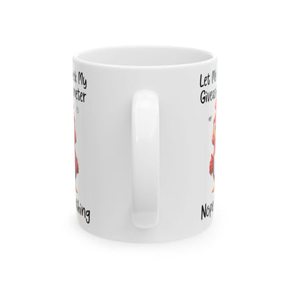 Funny Coffee Mug | Let Me Give My Giveashitometer Nope Nothing | Sarcastic Humor Gift for Men & Women