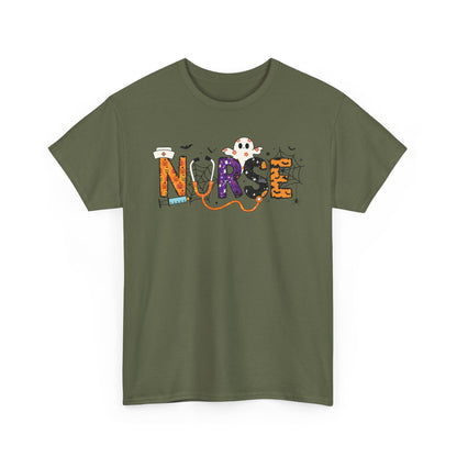 Nurse Graphic Tee, Funny T-Shirt for Nurses, Great Gift for Healthcare Workers, Nursing Student Apparel, Halloween-Themed Nursing Shirt