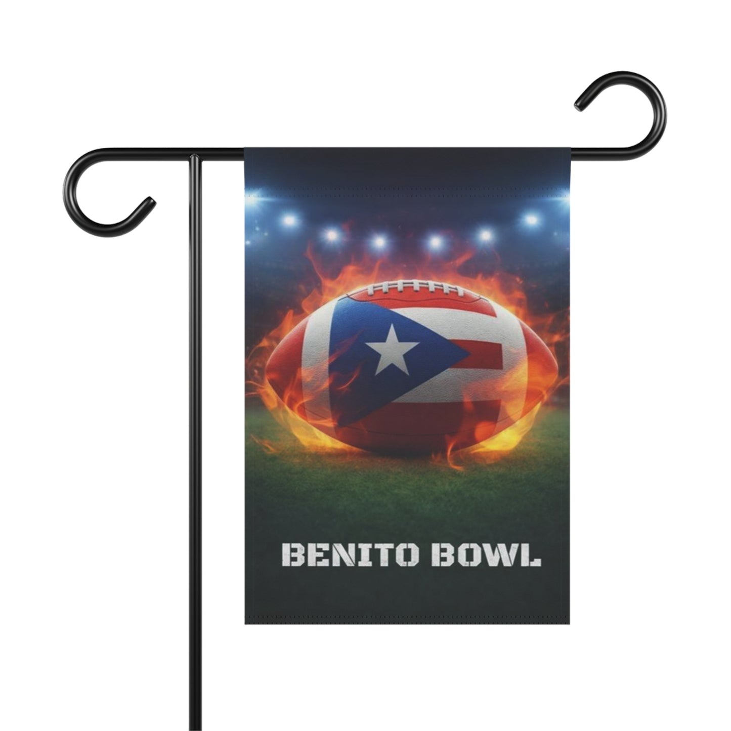 Puerto Rico Flag Football Garden Flag | PR Pride Outdoor Banner | Game Day Yard Decor | Latin Culture Sports Flag
