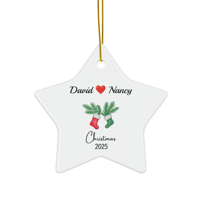 Personalized Couple Christmas Ornament 2025, Couple Ornament, Together Ornament, New Couple Keepsake, Christmas Gift For Couple
