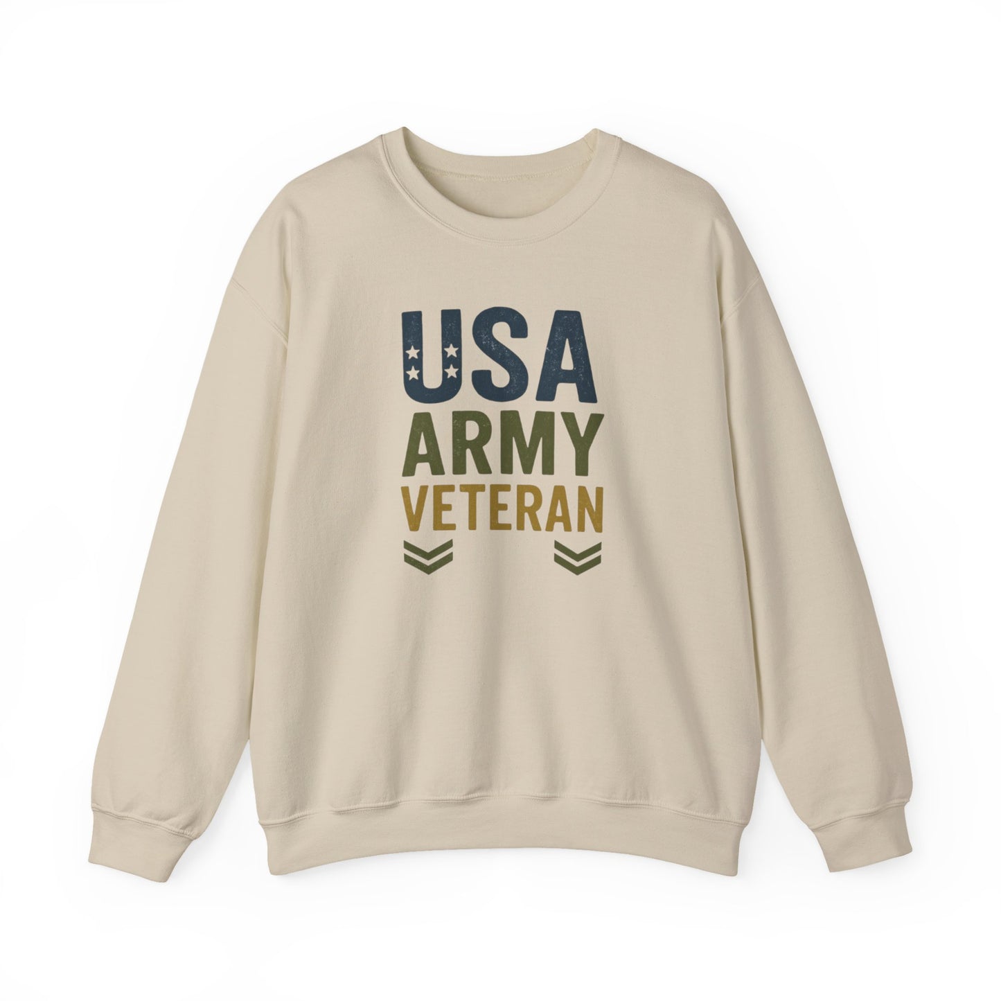 USA Army Veteran Crewneck Sweatshirt - Perfect Gift for Veterans, Military Appreciation, Sweatshirt For Navy Veteran, Patriotic Fashion