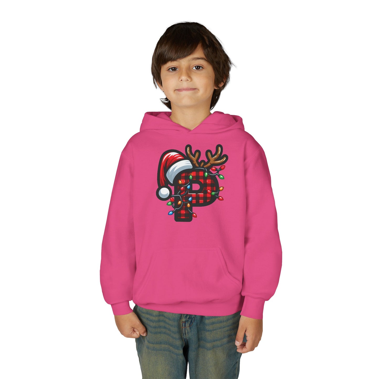Personalized Festive Reindeer Hoodie for Kids, Christmas Sweatshirt hoodie, Holiday Gift, Cozy Winter Attire, Personalized Youth Hoody