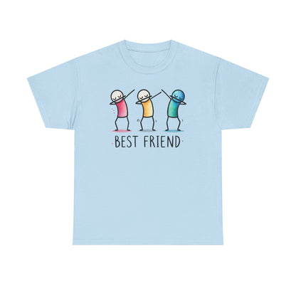 Best Friend Shirt, Cute Dabbing Stick Tee, Matching Bestie T-Shirt, Friends Graphic Tee, Gift for Women Teens, Best Friends Crewneck Tee