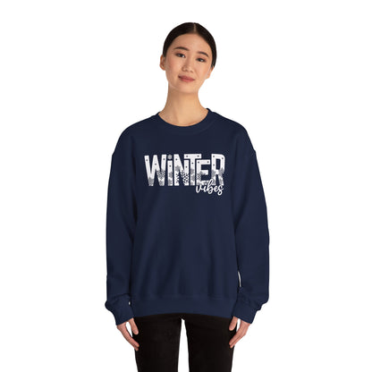 Winter Vibes Sweatshirt Snowy Aesthetic Pullover | Cute Winter Shirt for Women | Cold Weather Hoodie Alternative | Christmas Season Sweater