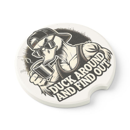 Duck Around and Find Out Car Coaster | Soapstone Drink Holder