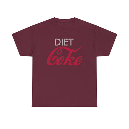 Diet Coke T-Shirt, Funny Soda Lover Graphic Tee, Rhinestone Style Diet Coke Shirt, Casual Unisex Tee Gift for Her