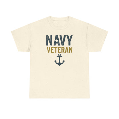 Navy Veteran Shirt | Military Pride Tee with Anchor | US Navy Gift for Men & Women | Veteran Appreciation T-Shirt | Patriotic Tee
