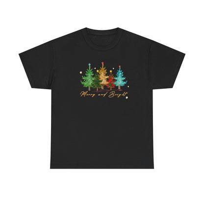 Merry and Bright Trees, Women's Christmas Shirt, Womans Holiday Shirt,Christmas Gift,Chic Winter Shirt,Cute Holiday Tee,Christmas Tree Shirt