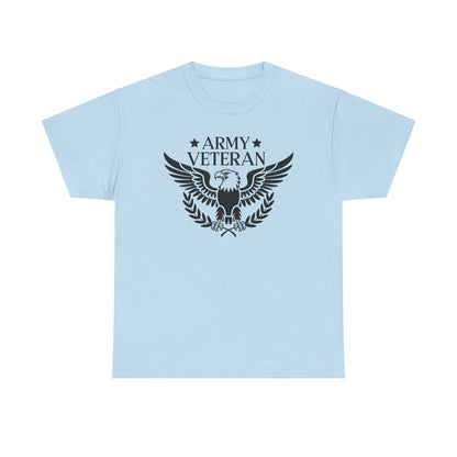 Army Veteran Unisex Heavy Cotton Tee, Military Pride Shirt, Veteran Appreciation Gift, Patriotic Apparel, Independence Day T-Shirt