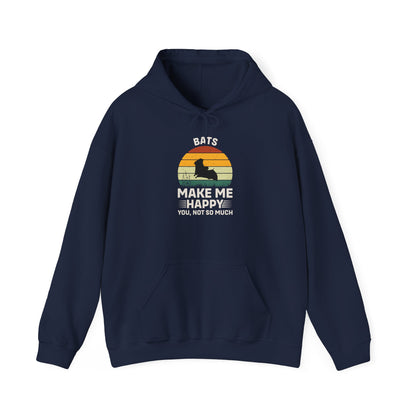 Bat Lovers Unisex Hoodie Sweatshirt, Make Me Happy Halloween Cozy Gift Idea, Unisex Sweatshirt Hoodie, Bat Lovers Apparel, Halloween Gift,