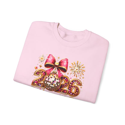 Happy New Year 2026, Trendy New Years, Red And Gold Sequins Glitter Faux Sparkly New Year Shirt, Hello 2026