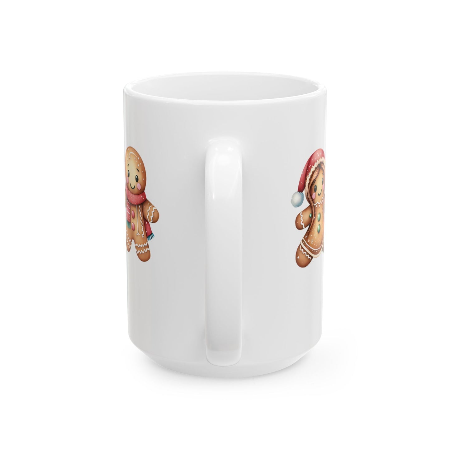 Personalized Gingerbread Ceramic Mug, Christmas Gift, Holiday Decor, Cozy Vibes, Family Present, Christmas Day gift, Gift for her