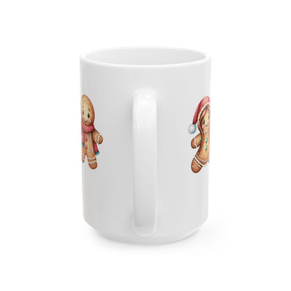 Personalized Gingerbread Ceramic Mug, Christmas Gift, Holiday Decor, Cozy Vibes, Family Present, Christmas Day gift, Gift for her