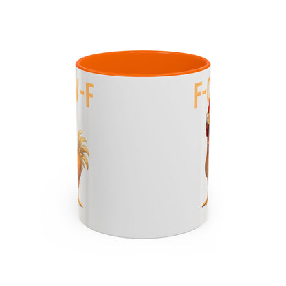 Funny Rooster Mug F-CAW-F Chicken Coffee Mug, Adult Humor Farm Animal Cup, Chicken Meme Mug, Gag Gift 11oz 15oz