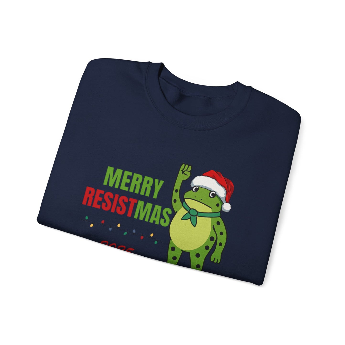 Merry Resistmas 2025 Crewneck Sweatshirt - Unisex Holiday Gift, Christmas Sweater, Funny Sweatshirt, Winter Apparel, Seasonal Fashion
