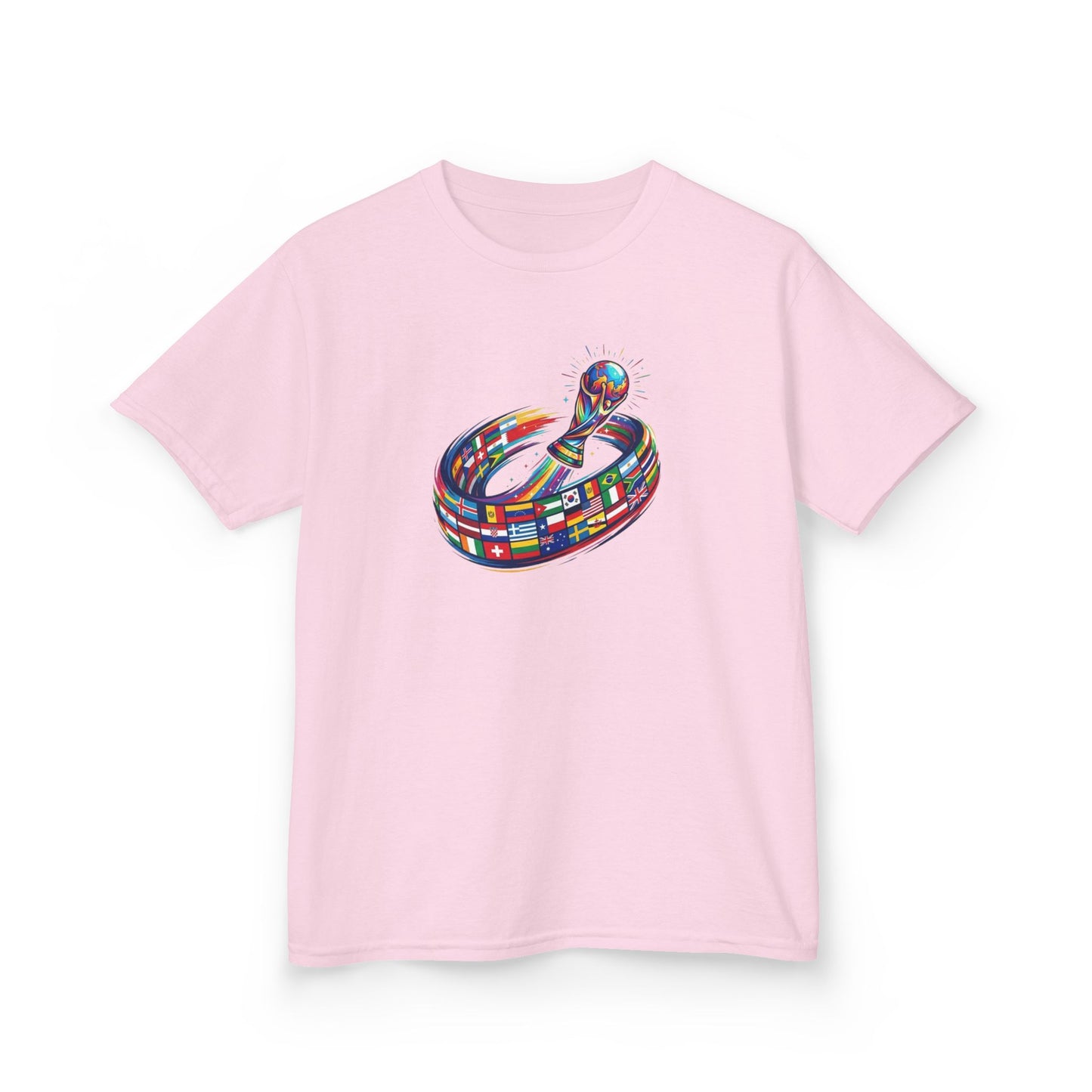 Colorful Flags Kids T-Shirt | International Flags Tee | Fun Support Shirt | 2026 World Cup USA T-Shirt, Political Soccer Fan Tee