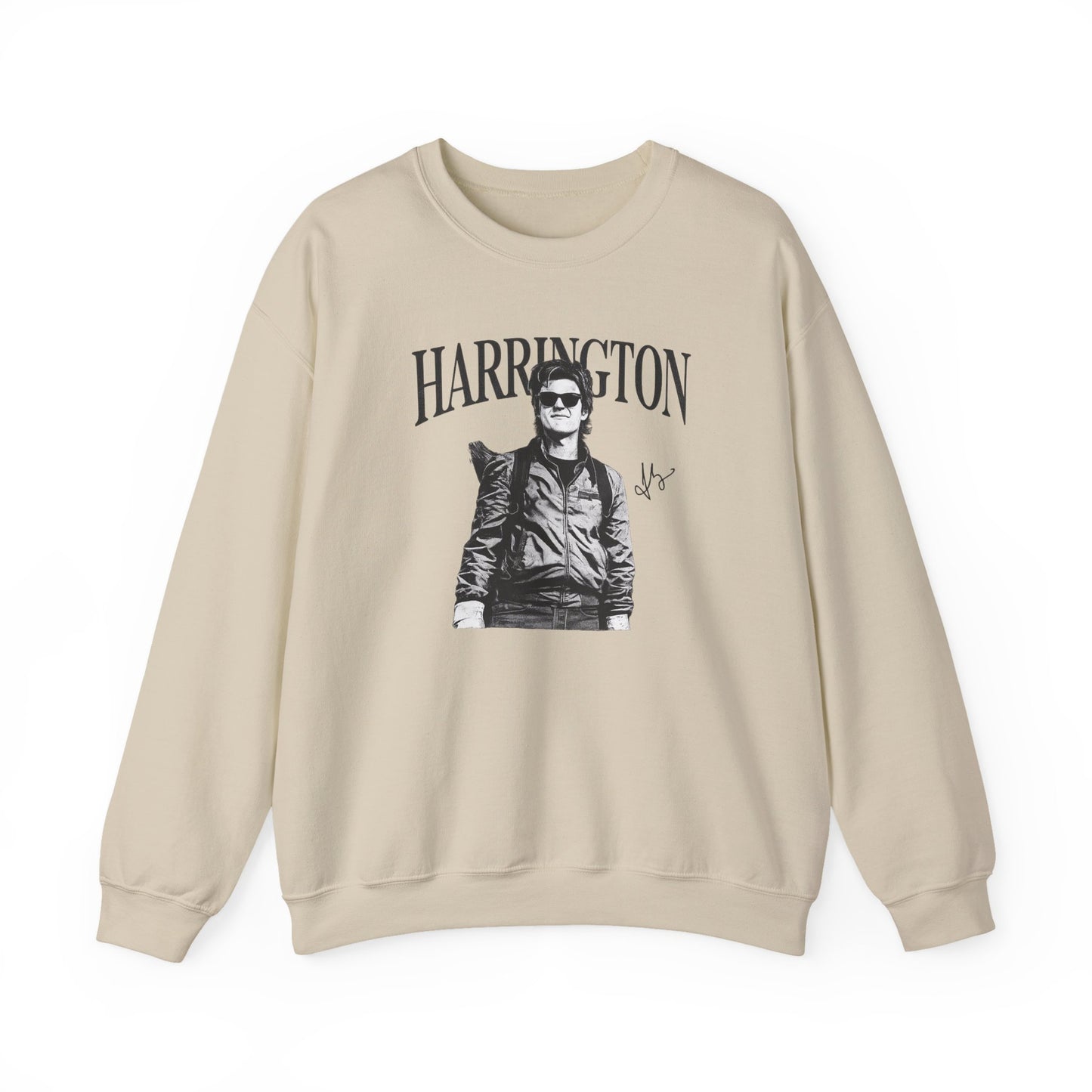 Harrington Portrait Crewneck Sweatshirt | Vintage Photo Graphic Pullover | Aesthetic Unisex Sweatshirt, Retro Streetwear Gift