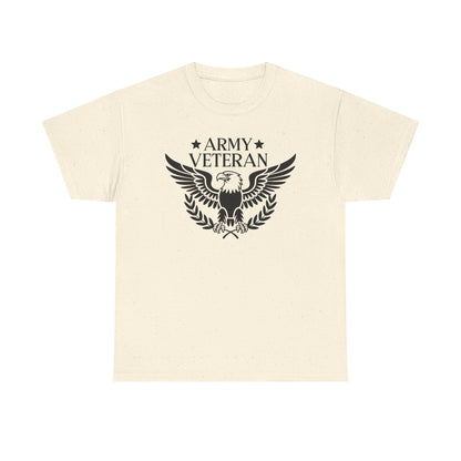 Army Veteran Unisex Heavy Cotton Tee, Military Pride Shirt, Veteran Appreciation Gift, Patriotic Apparel, Independence Day T-Shirt