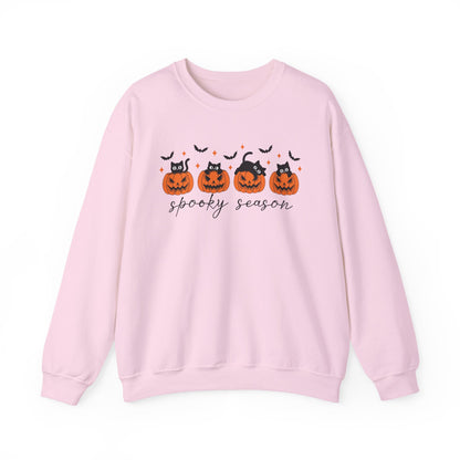 Spooky Season Crewneck Sweatshirt, Halloween Gift, Cozy Fall Apparel, Unisex Sweatshirt, Pumpkin Decor, Bat Lovers