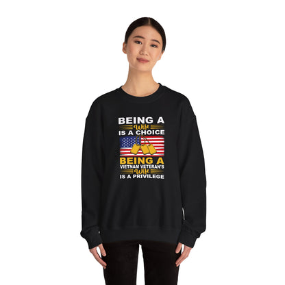 Vietnam Veteran Spouse Sweatshirt, Patriotic Crewneck, Gift for Veteran's Wife, Military Appreciation Apparel, Remembrance Day Gift