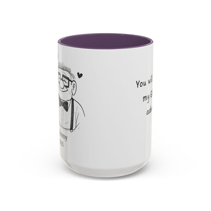 You're My Greatest Adventure Coffee Cup, Custom Line Drawing Couple Mug, Anniversary Gift For Husband Wife, Engagement Gift, Valentine's Day