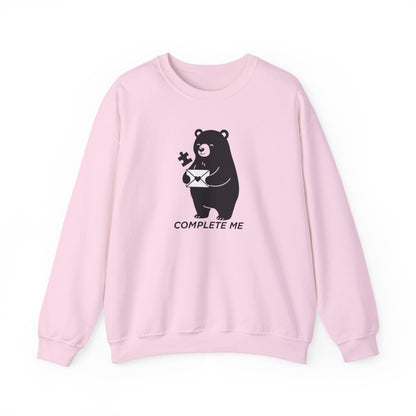 You Complete Me Valentine's Sweatshirt | Matching Couple Gift | Cute Bear Puzzle Tee | Anniversary & Valentine's Day Gift