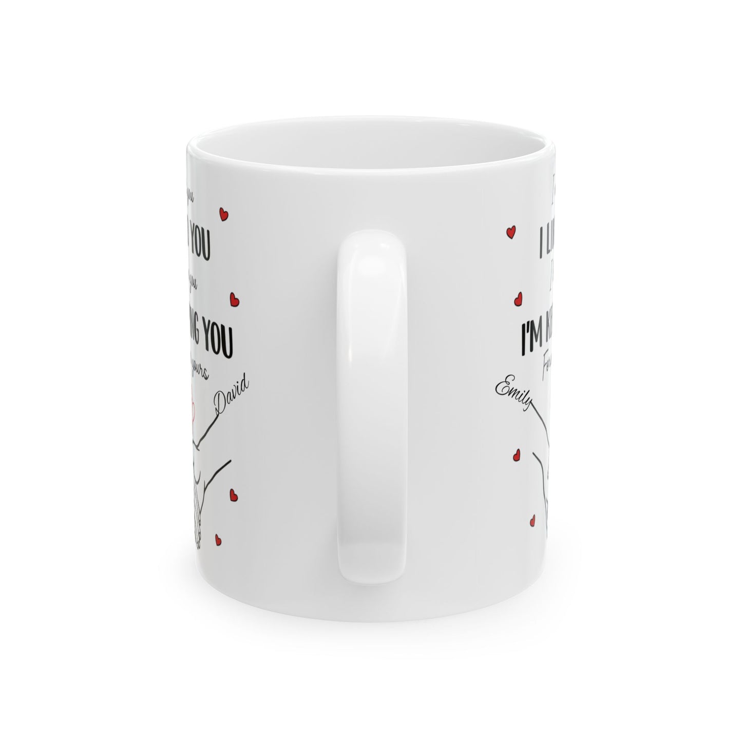 I Met You I Liked You I Love You Mug, Romantic Custom Coffee Mug with Hearts, Valentine Gift for Couples