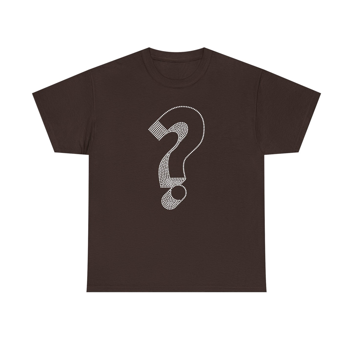 Question Mark Dotted Line Minimal Mystery T-Shirt