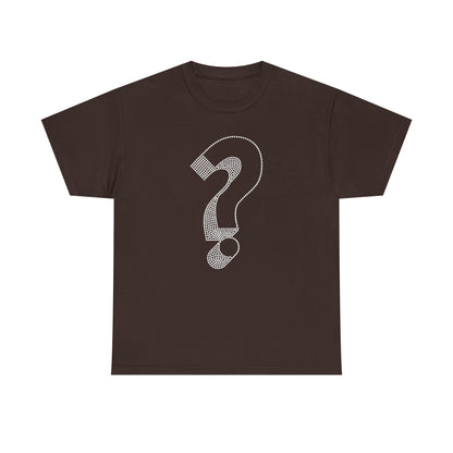 Question Mark Dotted Line Minimal Mystery T-Shirt
